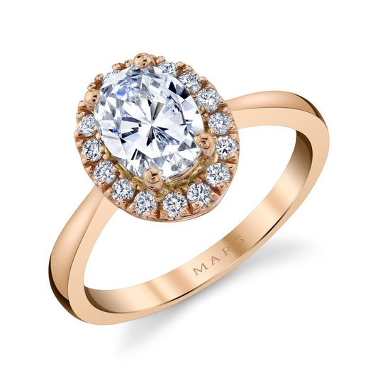 Ladies Oval Engagement Ring 27480