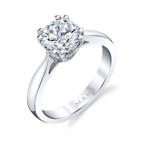 Ladies Round Engagement Ring 11588