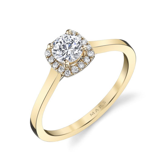 Ladies Round Engagement Ring 25150PS-R33