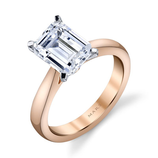 Ladies Emerald Engagement Ring 14795