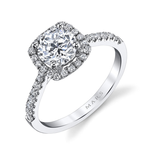 Ladies Round Engagement Ring 25150