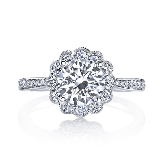 Ladies Round Engagement Ring 25329