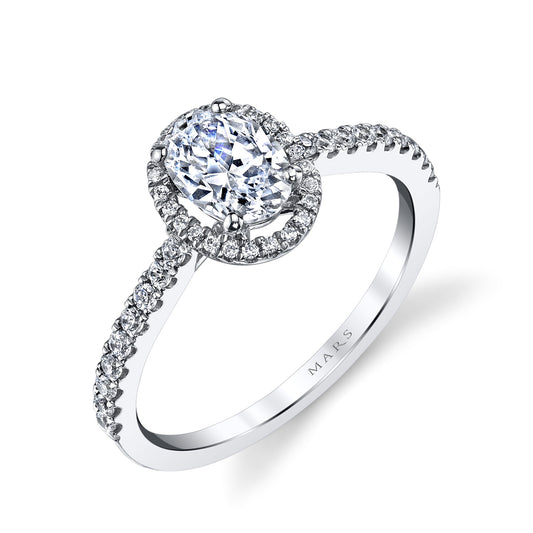 Ladies Oval Engagement Ring 25377
