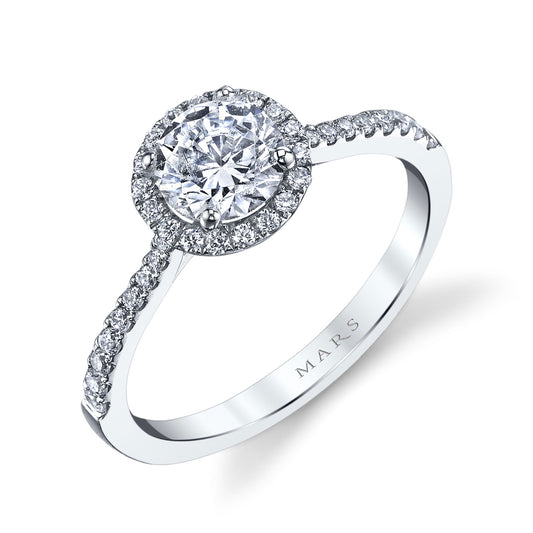 Ladies Round Engagement Ring 25391