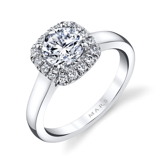 Ladies Round Engagement Ring 25517