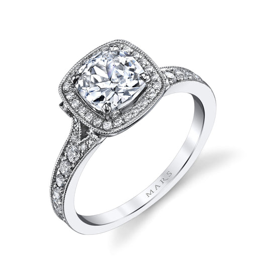 Ladies Cushion Engagement Ring 25530