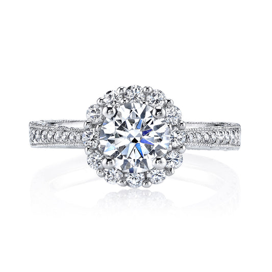 Ladies Round Engagement Ring 25586