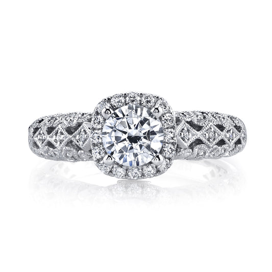 Ladies Round Engagement Ring 25826
