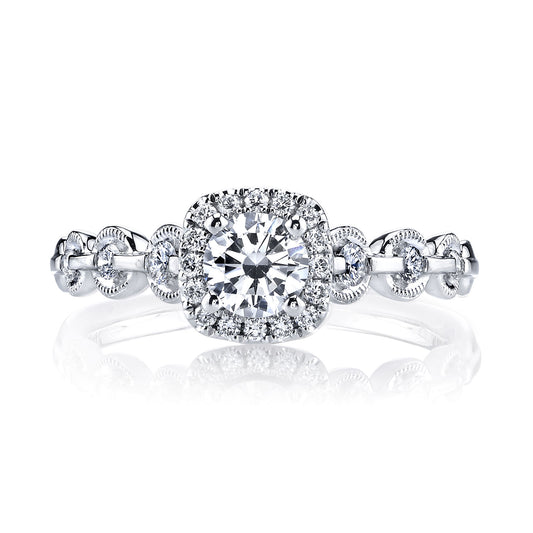Ladies Round Engagement Ring 25829