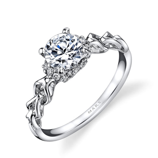 Ladies Round Engagement Ring 25847