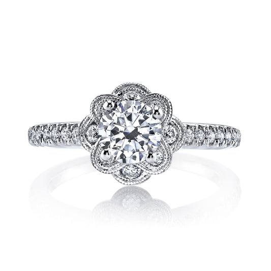 Ladies Round Engagement Ring 25871