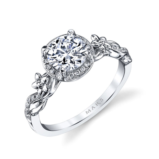 Ladies Round Engagement Ring 25946