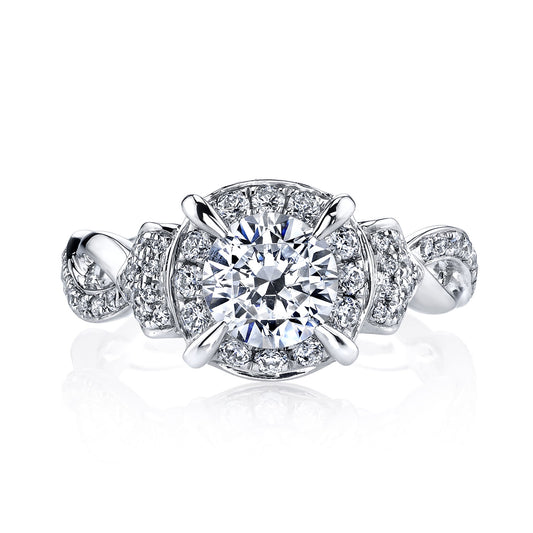 Ladies Round Engagement Ring 25948