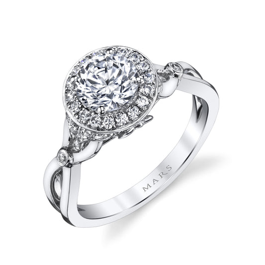 Ladies Round Engagement Ring 25950