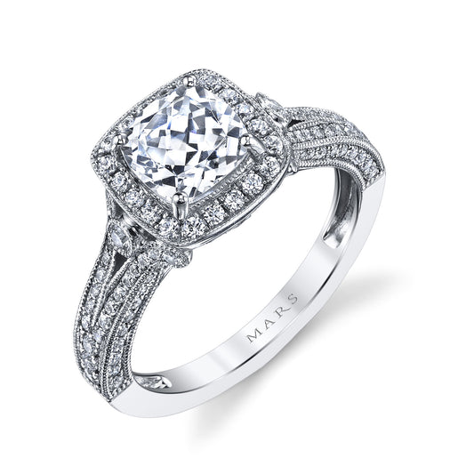Ladies Cushion Engagement Ring 25967
