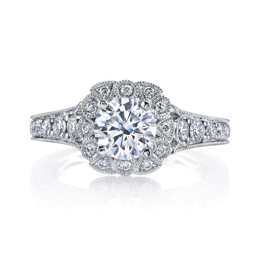 Ladies Round Engagement Ring 26414