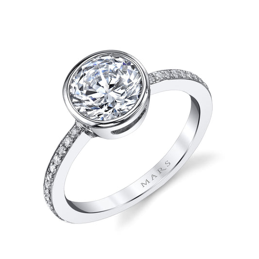 Ladies Round Engagement Ring 26702D