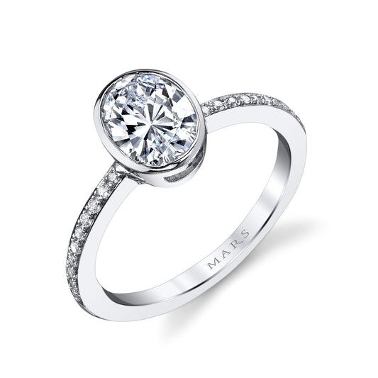 Ladies Oval Engagement Ring 26703D