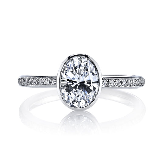 Ladies Oval Engagement Ring 26703D