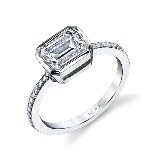 Ladies Emerald Engagement Ring 26705D