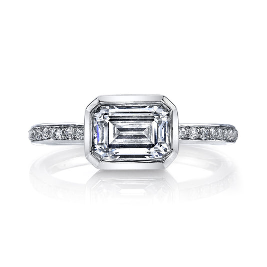 Ladies Emerald Engagement Ring 26705D