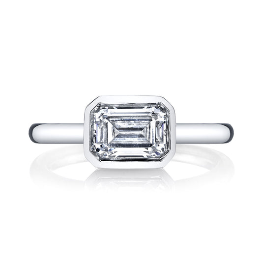 Ladies Emerald Engagement Ring 26705