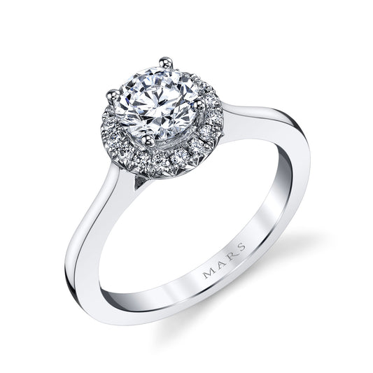 Ladies Round Engagement Ring 27011