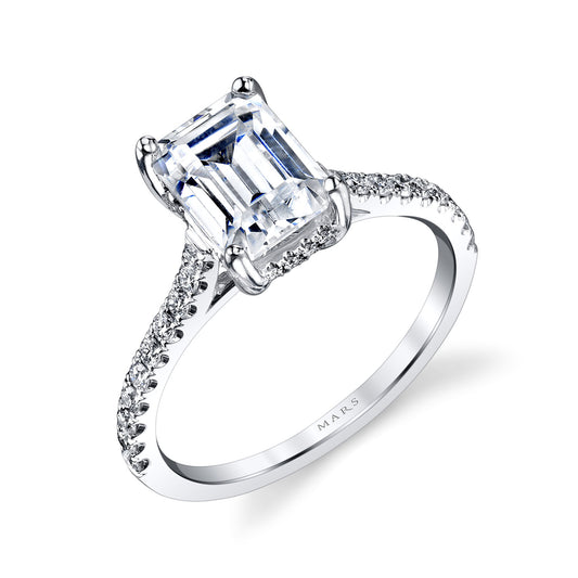 Ladies Emerald Engagement Ring 27039EM