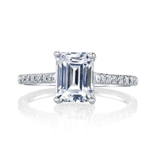 Ladies Emerald Engagement Ring 27039EM