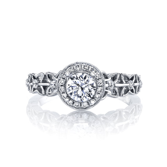 Ladies Round Engagement Ring 27091