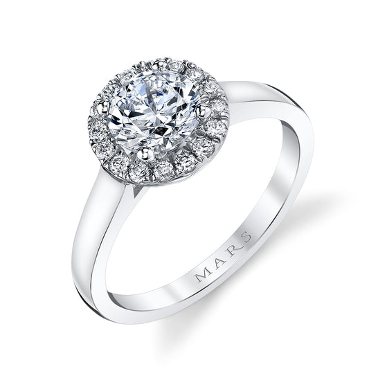 Ladies Round Engagement Ring 27175