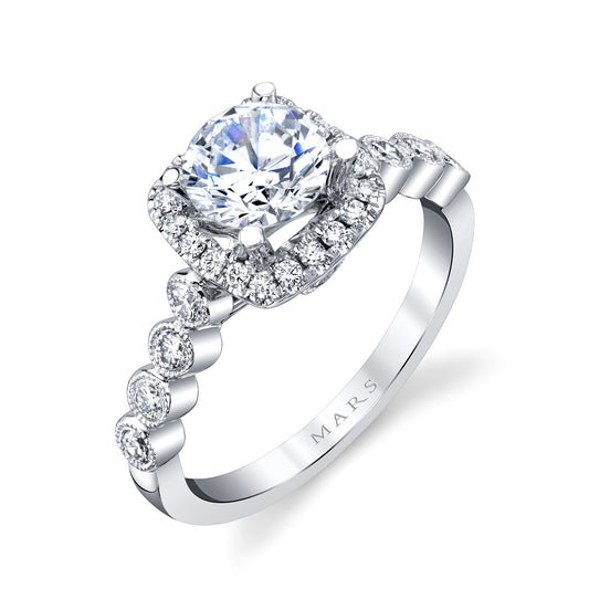 Ladies Round Engagement Ring 27311