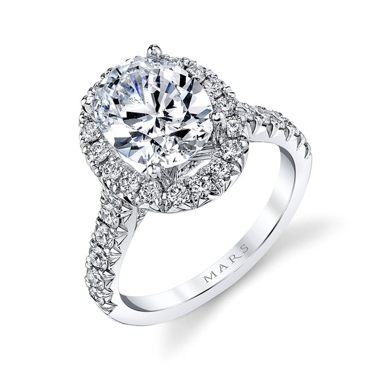 Ladies Oval Engagement Ring 27371