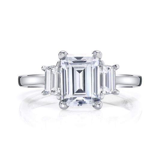 Ladies Emerald Engagement Ring 27404