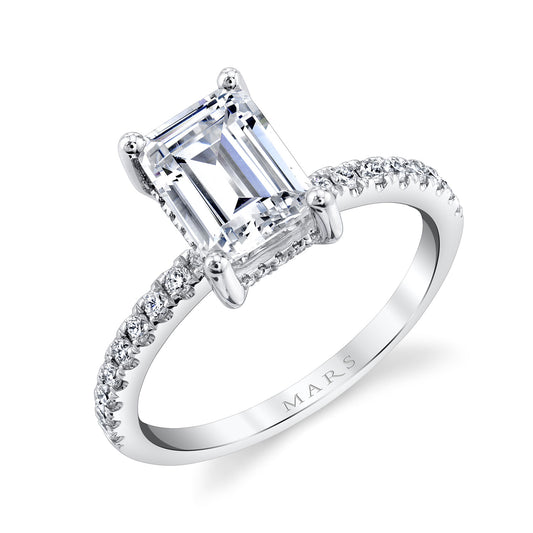 Ladies Emerald Engagement Ring 27422-EM8X6