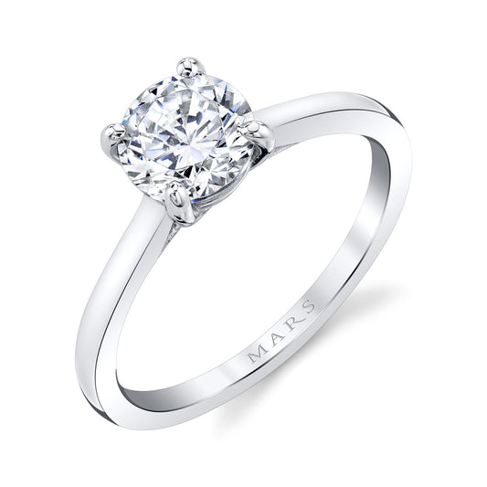 Ladies Round Engagement Ring 27517
