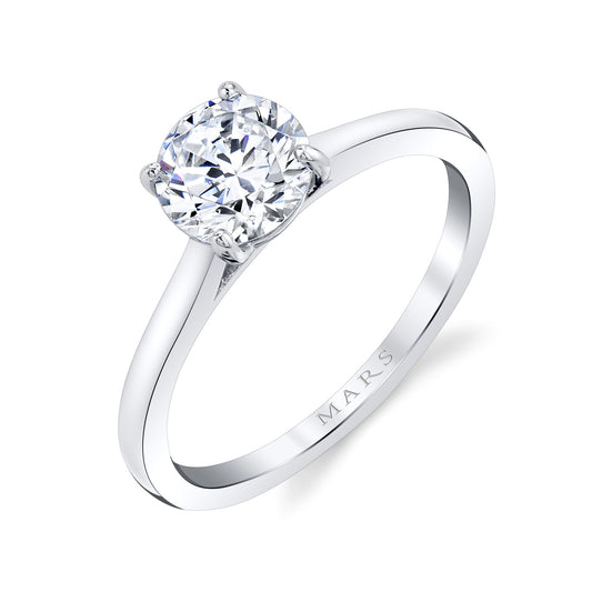 Ladies Round Engagement Ring 27518