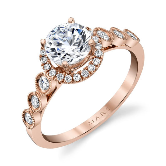 Ladies Round Engagement Ring 26941