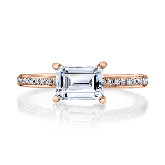 Ladies Emerald Engagement Ring 27225