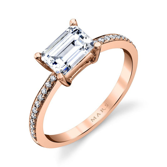 Ladies Emerald Engagement Ring 27225