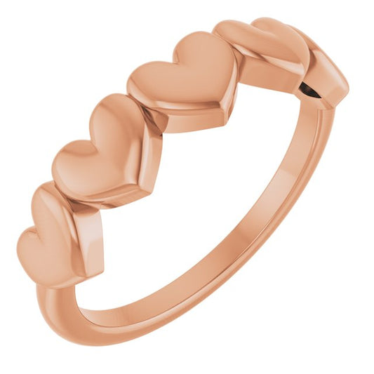 14K Rose Heart Ring 57738102P