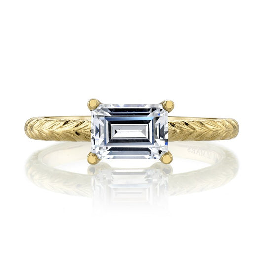 Ladies Emerald Engagement Ring 27226