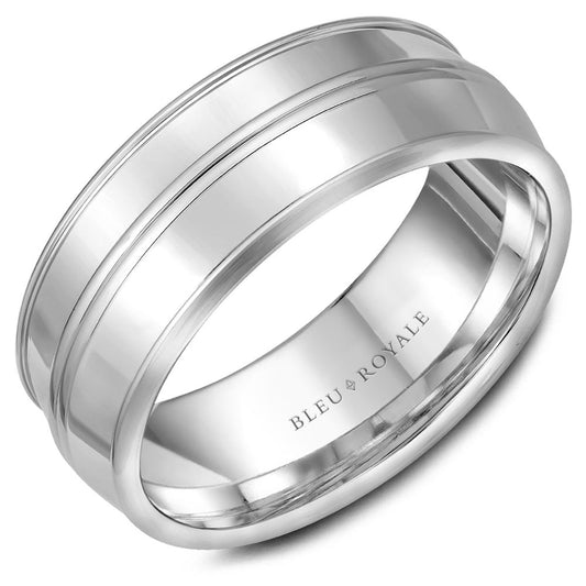 Bleu Royale Contemporary Wedding Band RYL-013