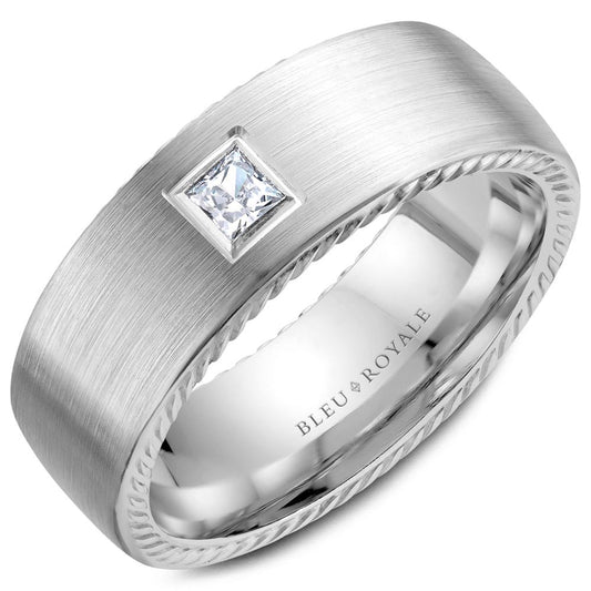 Bleu Royale Contemporary Wedding Band RYL-021