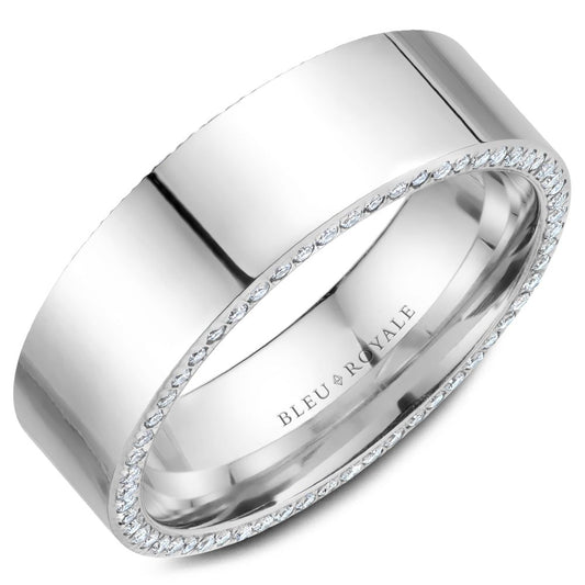 Bleu Royale Contemporary Wedding Band RYL-022