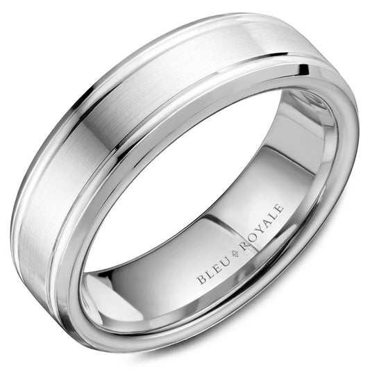 Bleu Royale Contemporary Wedding Band RYL-035