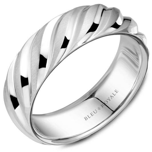 Bleu Royale Wedding Band RYL-044