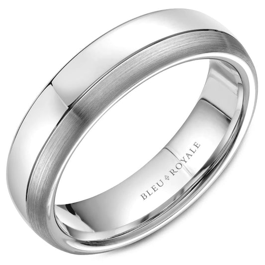 Bleu Royale Plain Wedding Band RYL-069