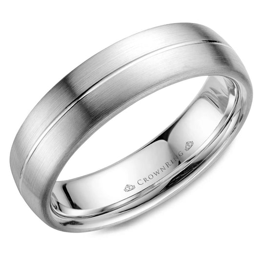 Carved Contemporary Wedding Band WB-037C
