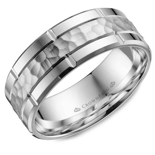 Carved Contemporary Wedding Band WB-040C